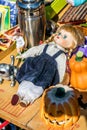 Display of second-hand doll, toys, decoration and football collectors