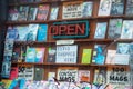 Ancoats Book Exchange Window in Manchester City Centre Royalty Free Stock Photo