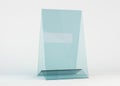 Display stand or acrylic table tent, card holder isolated. 3D illustration Royalty Free Stock Photo