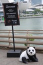 A display stand with a board from WWF World Wide Fund for Nature in Singapore