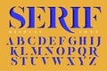 Display stencil serif antique font