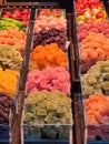 Display of sweets at a market stall Royalty Free Stock Photo