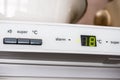 Display temperature readings in a domestic refrigerator