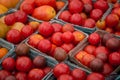 A Display of Tomatoes For Sale on a Market Stall Royalty Free Stock Photo