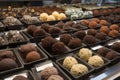 display of truffles in variety of shapes, sizes, and colors for customers to choose from Royalty Free Stock Photo