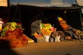 A display of vegetables in the medina of Tiznit Royalty Free Stock Photo