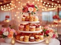 display of wedding cupcakes Royalty Free Stock Photo