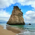 Display of the Whanganui-A-Hei, Cathedral Cove marine reserve at Mercury bay Royalty Free Stock Photo