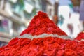 Colorful powder kumkum in Pushkar India Royalty Free Stock Photo