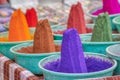 Colorful powder kumkum in Pushkar India Royalty Free Stock Photo