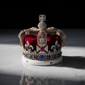 Displayed on a marble surface the crown is lit from the side Royalty Free Stock Photo