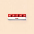 2025 Displayed with Red Keys and White Enter Button Royalty Free Stock Photo