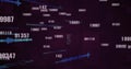 Displaying code snippet overlaying digital dashboard grid with floating numeric data and waveforms Royalty Free Stock Photo