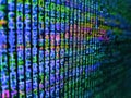 Displaying program code on computer. Binary code digital technology background. Digital technology on display. Background of Royalty Free Stock Photo