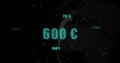 Displaying teal 600 ÃÂ£ dominating digital dashboard, showing dotted globe and currency labels Royalty Free Stock Photo