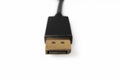 Displayport cable and connector with gold plated contacts