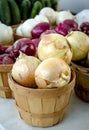 Displays at local farmers market Royalty Free Stock Photo