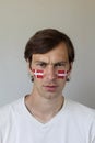 Displeased Danish sports fan Royalty Free Stock Photo