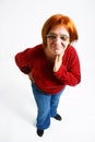 Displeased middle aged woman Royalty Free Stock Photo