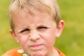 Displeased Young Boy Royalty Free Stock Photo