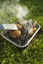 Disposable BBQ Royalty Free Stock Photo