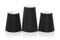 Disposable Black Paper Cups Royalty Free Stock Photo