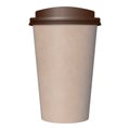 Disposable brown kraft paper coffee cup