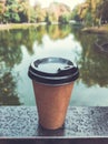 disposable cup for hot drinks, coffee or tea Royalty Free Stock Photo