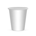 Disposable cup for water, coffee, tea, drink, soda. on white background.