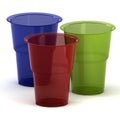 Disposable cups 3d illustration