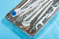 Disposable dental instruments. Royalty Free Stock Photo