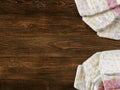 disposable diapers on wooden background with copyspace Royalty Free Stock Photo