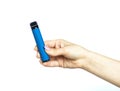 Disposable electronic cigarette. The concept of modern smoking, vaping, nicotine