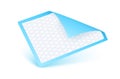 Disposable flat bed sheet with square texture. For elderly and bedridden people with urinary incontinence