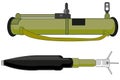 Disposable grenade launcher with charge to him