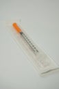 Disposable insulin syringe