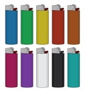 Disposable lighters set Royalty Free Stock Photo