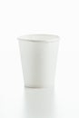 Disposable paper cup on white background Royalty Free Stock Photo