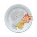 Disposable paper plate for food.