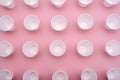Disposable plastic white empty cups Royalty Free Stock Photo