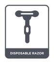 disposable razor icon in trendy design style. disposable razor icon isolated on white background. disposable razor vector icon