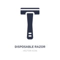 disposable razor icon on white background. Simple element illustration from Beauty concept