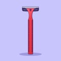 Disposable Razor Vector Icon Illustration. Shaving Tools Vector. Flat Cartoon Style Suitable for Web Landing Page, Banner, Flyer,