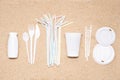 Disposable single use plastic objects that cause pollution of the environment, especially oceans