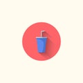 disposable soda cup icon for mobile concept and web apps design