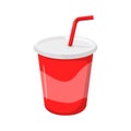 Disposable soda cup vector illustration