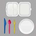 Disposable Tableware Transparent Set