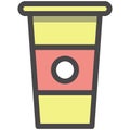 Disposable takeaway coffee cup vector icon design element Royalty Free Stock Photo