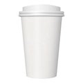 Disposable white kraft paper coffee cup