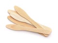 Disposable wooden ice cream spoons